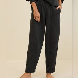 Aerie Seams Right Sweatpant Smoked Gray Medium Barrel Leg New